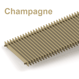 Решётка внутрипольного конвектора Itermic алюминиевая SGA 700.200.24 шаг 13, цвет Champagne