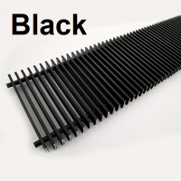 Решётка внутрипольного конвектора Itermic алюминиевая SGL 1100.160.18 шаг 13, цвет Black