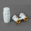 Комплект для нижнего подключения Delta прямой 3/4 x 3/4 с термоголовкой M30x1,5, белый (400501116)