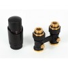 Комплект для нижнего подключения Delta прямой 3/4 x 3/4 с термоголовкой M30x1,5, чёрный (400501105)
