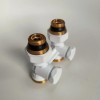 Узел нижнего подключения Giacomini R387X002, прямой 3/4 х 3/4, белый 9016