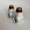 Узел нижнего подключения Giacomini R388X002, угловой 3/4 х 3/4, белый 9016