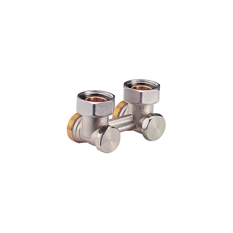 Узел нижнего подключения Giacomini R388X002, угловой 3/4 х 3/4, никель