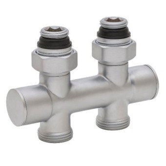 Узел запорно-регулирующий прямой Hummel, матовый хром