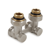 Угловой Н-образный клапан РС для нижнего подключения 3/4х1/2, никель