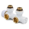 Узел нижнего подключения термостатический РС Thermolink угловой 1/2х3/4, белый, правый