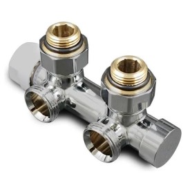 Узел нижнего подключения термостатический РС Thermolink угловой 1/2х3/4, хром, правый