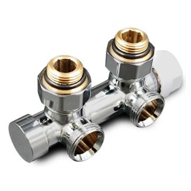 Узел нижнего подключения термостатический РС Thermolink угловой 1/2х3/4, хром, левый