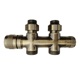 Узел нижнего подключения термостатический Lunar угловой 1/2х3/4 Е, хром, правый