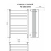 Полотенцесушитель электрический Terminus Аврора с/п П8 500х800 КС 9005 матовый