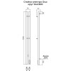 Полотенцесушитель электрический Terminus Стойка DUO круг 1200 белый