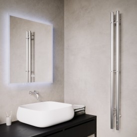Полотенцесушитель электрический Terminus Стойка DUO круг 1200 хром