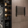 Полотенцесушитель электрический Terminus Горизонт П8 600х600 КС чёрный муар