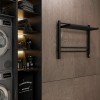 Полотенцесушитель электрический Terminus Горизонт П8 600х600 КС чёрный муар