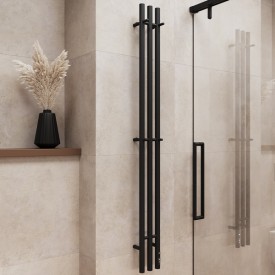 Полотенцесушитель электрический Terminus Стойка TRES круг 1600 чёрный