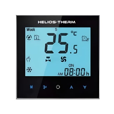 Контроллер комнатной температуры ВАС-1000 220В WI-FI, для умного дома, чёрный, Helios Therm