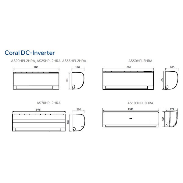 Сплит-система Haier, Coral DC-Inverter, AS50HPL2HRA / 1U50HPL1FRA