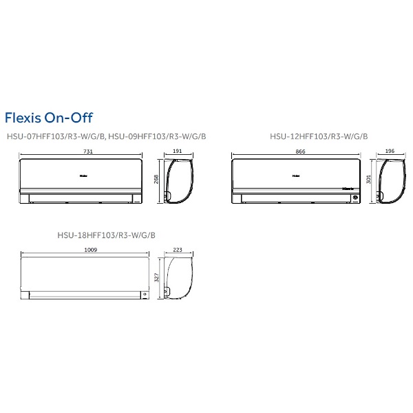Сплит-система Haier, Flexis On/Off, HSU-07HFF103/R3-W / HSU-07HUF103/R3