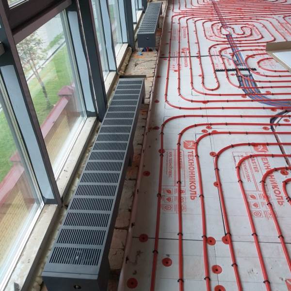 Напольный конвектор водяной Helios Therm Alpha Floor CAF высотой 200 мм