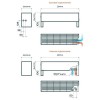 Напольный конвектор Savva KN STEP 230х225х1300 боковое подключение, RAL 9003 (50х200)