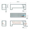 Напольный конвектор Savva KN 350х135х1500 RAL 9003 (100x100)
