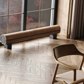 Напольный конвектор Savva Timber KN Boost ШхВхД - 170х280х1500 (100х100), прозрачный лак, 4532 Вт