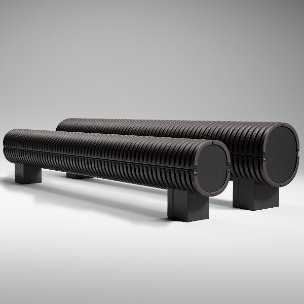 Напольный конвектор Savva Timber KN Boost ШхВхД - 170х280х1500 (100х100), черный, 4532 Вт