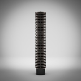 Напольный водяной конвектор-колонна Savva Timber V ШхГхВ - 200х170х1000, чёрный, 2866 Вт