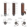 Напольный водяной конвектор-колонна Savva Timber V ШхГхВ - 200х170х2500, чёрный, 7863 Вт