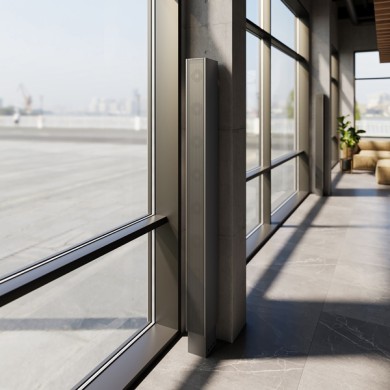 Напольный водяной конвектор-колонна Savva Verta X2 ШхГхВ - 200х150х1100, RAL 7016, 3442 Вт