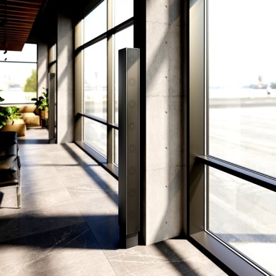 Напольный водяной конвектор-колонна Savva Verta X2 ШхГхВ - 200х150х1700, RAL 9005, 5914 Вт