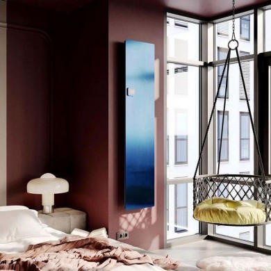 Дизайн конвектор SAVVA Chinook Electro Glass мат 300х1600 вертикальный, настенный, 2200 Вт