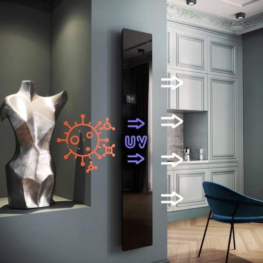 Chinook Electro - вертикальный электрический дизайн конвектор с вентилятором