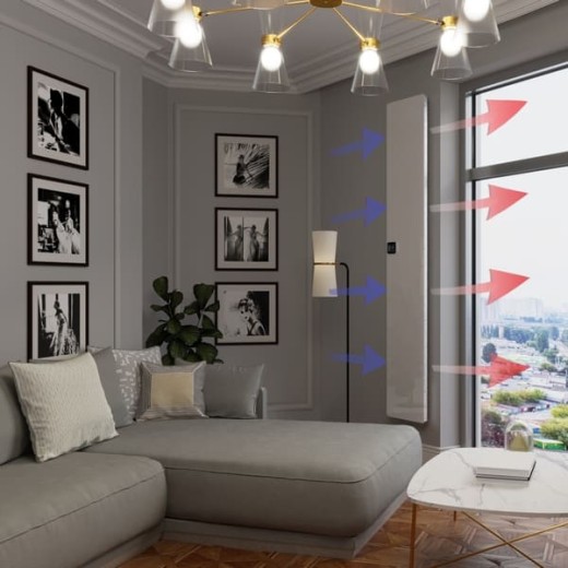 Chinook - вертикальный дизайн конвектор отопления с вентилятором