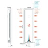 Дизайн конвектор SAVVA Chinook Mirror 400х1500 вертикальный, водяной, настенный, 3522 Вт
