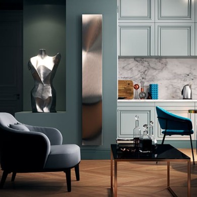 Дизайн конвектор SAVVA Chinook Сталь (по RAL) 400х2400 вертикальный, водяной, настенный, 5731 Вт