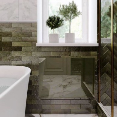 Горизонтальный дизайн радиатор SAVVA DRH 2400х105х600 Glass (т/о 1)