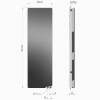 Вертикальный дизайн радиатор SAVVA DRV 460х70х1800 Glass Matt (т/о 4, корпус и панель доп. RAL)