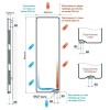 Вертикальный дизайн радиатор SAVVA DRV 460х70х1000 Glass (т/о 2, панель доп. RAL)