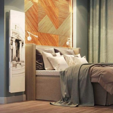 Вертикальный дизайн радиатор SAVVA DRV 600х120х2100 Glass (т/о 3, корпус и панель доп. RAL)