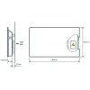 Дизайн конвектор SAVVA DRH Electro Glass мат 600х60х500 горизонтальный, настенный, 680 Вт