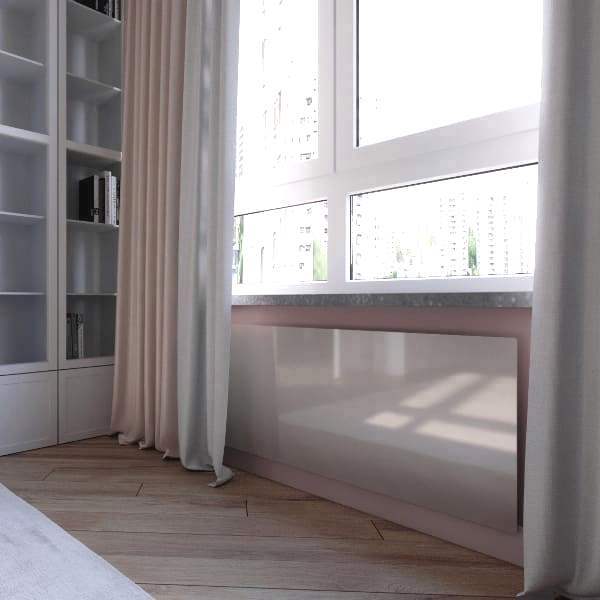 Дизайн конвектор SAVVA DRH Electro Glass 1600х60х350 горизонтальный, настенный, 1240 Вт