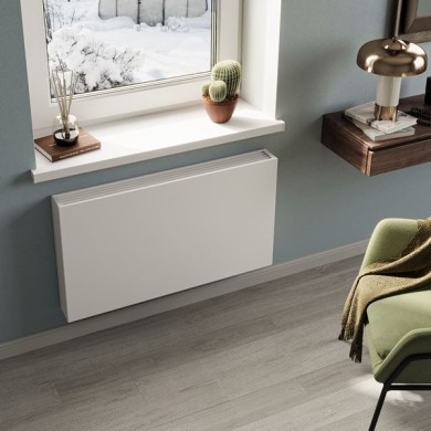 Настенный конвектор SAVVA Step-S 225х600х2400 (100х200), боковое подключение, RAL 9003, 11890 Вт