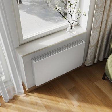 Настенный конвектор SAVVA Step-S 175х400х700 (100х150), нижнее подключение, RAL 9003, 1827 Вт