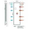 Дизайн конвектор SAVVA Chinook Electro Mirror 300х1400 вертикальный, настенный, 900 Вт