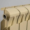 Монолитный биметаллический радиатор Rifar Monolit 300-9 айвори, нижнее левое подключение