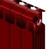 Монолитный биметаллический радиатор Rifar Monolit 300-11 бордо, боковое подключение