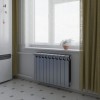 Монолитный биметаллический радиатор Rifar Monolit 350-8 титан, нижнее левое подключение