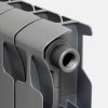 Монолитный биметаллический радиатор Rifar Monolit 350-8 титан, нижнее левое подключение