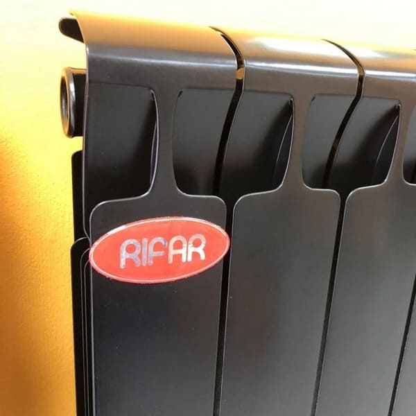 Монолитный биметаллический радиатор Rifar Monolit 500-10 антрацит, нижнее правое подключение